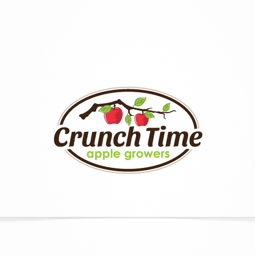 Apple logo with the title 'Crunch Time Apple Growers'