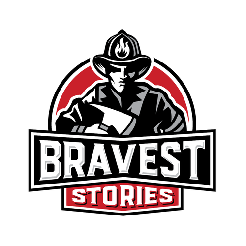 Man logo with the title 'Firefighter Logo'