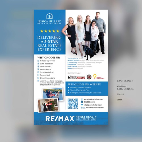 Magazine ad design with the title 'Jessica Hellard Real Estate advertisement'