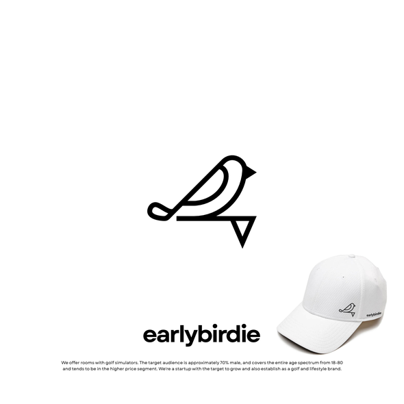 Golf club design with the title 'Early Birdie Logo'