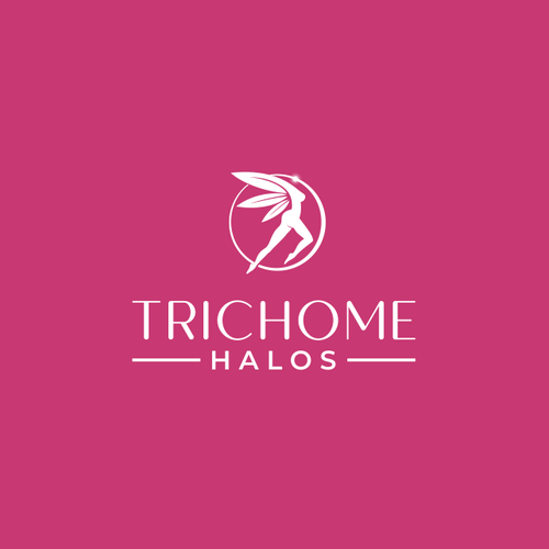 Hemp logo with the title 'Trichome Halos Logo '