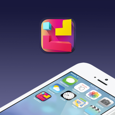 Tetris game icon design