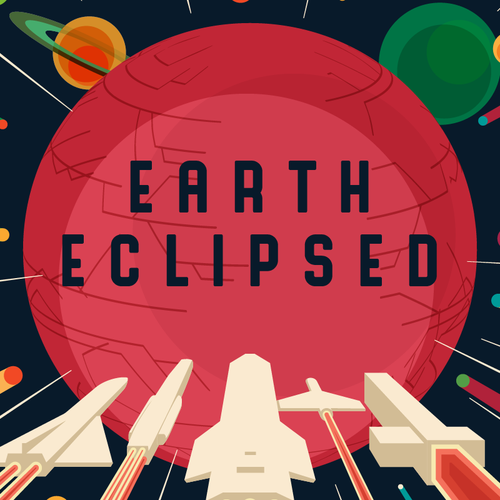 Galaxy design with the title 'Podcast Cover'