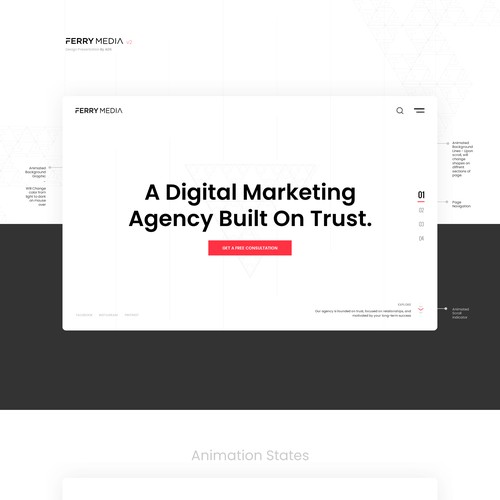 Agency design with the title 'DIGITAL MARKETING AGENCY WEBSITE DESIGN.'