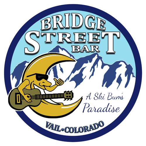 Ski logo with the title 'Bridge Street Bar- Vail Colorado'