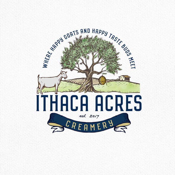 Farm brand with the title 'Ithaca Acres'