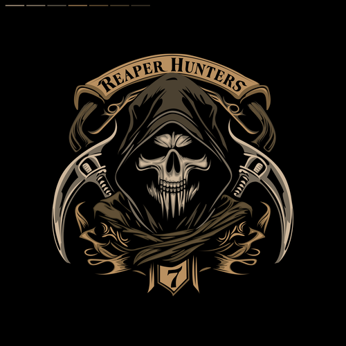 Medieval logo with the title 'Reaper Hunters 7'