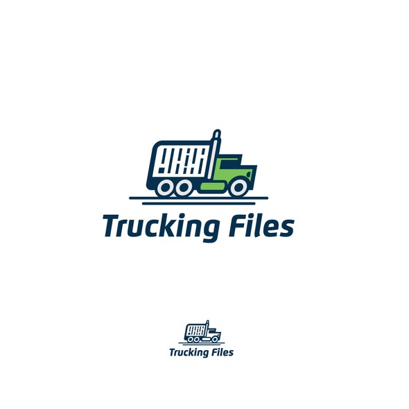 Document design with the title 'Cool and simple logo for a company that help truckers with their paperwork'