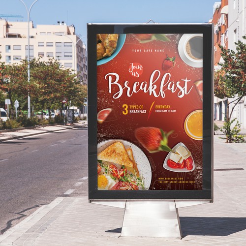 Breakfast design with the title 'Breakfast Poster Design'