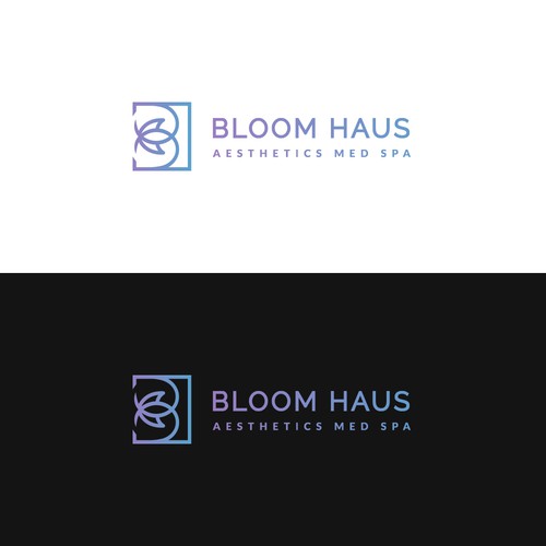 Bloom logo with the title 'powerful elegant logo for medical spa : Bloom Haus Aesthetics'