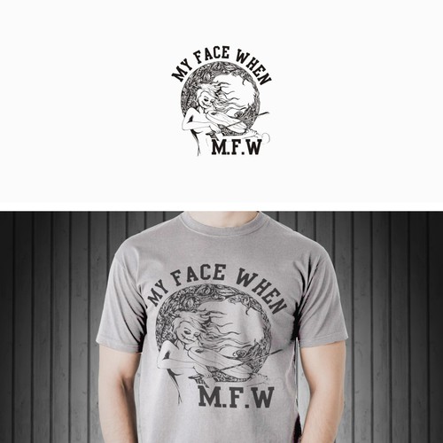 Sketch t-shirt with the title 'Design a cool t-shirt with these common acronyms/texts'