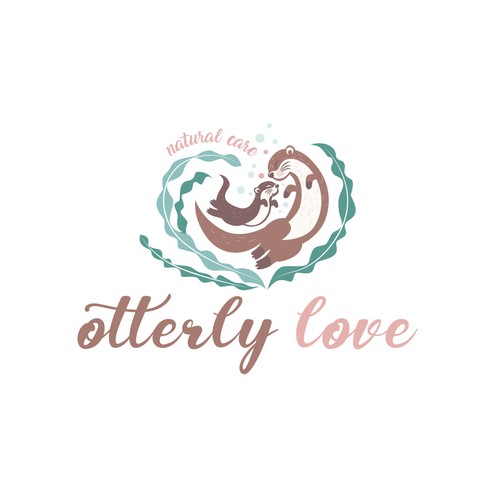 Mother design with the title 'Mother otter and baby'