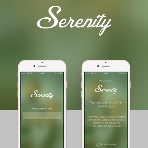 IPhone design with the title 'Inspiring App'