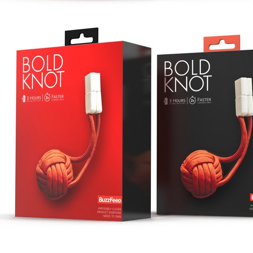 Cool packaging with the title 'BOLD KNOT package design'