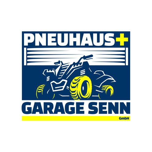 Garage design with the title 'Tire Shop / Garage Logo'