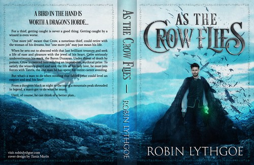 Urban fantasy book cover with the title 'Design an eye-catching cover for a fantasy adventure about a thief!'