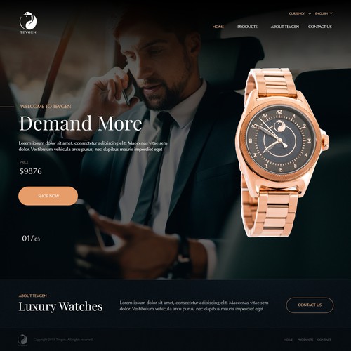 Watch design with the title 'Watch Website'