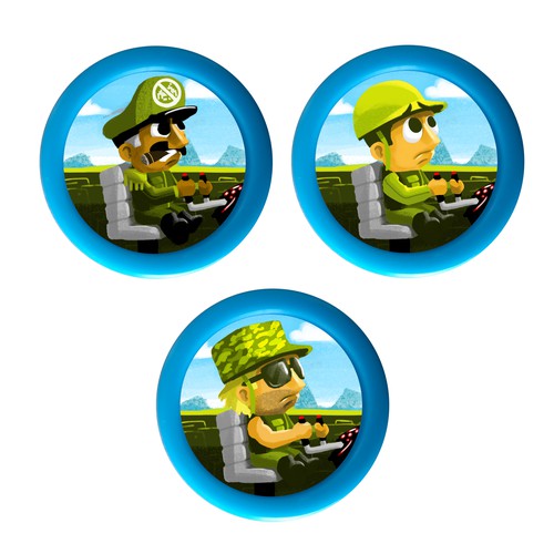 Game design artwork with the title 'characters for board games'