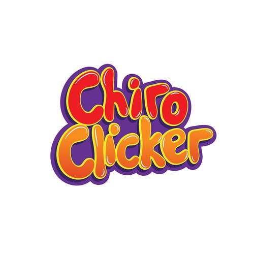Orange and red logo with the title 'Logo | Chiro Clicker'