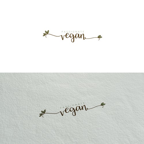 Vegan logo with the title 'Logo for Passionate Vegan'
