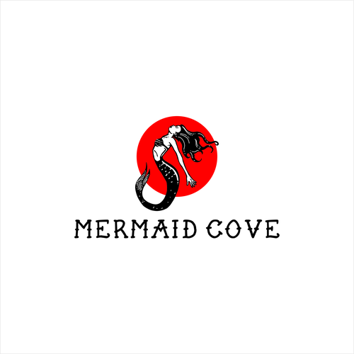 Doodle design with the title 'Logo for Mermaid Cove'