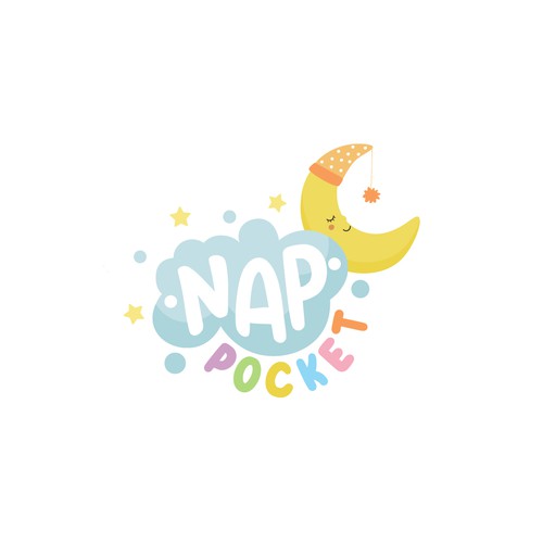 Sleep logo with the title 'Baby sleep items logo'