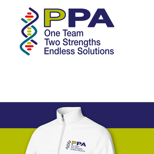 Biotech logo with the title 'Logo for a fleece jacket'