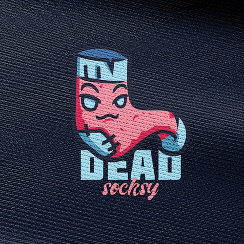 Sock logo with the title 'Dead Socksy / Dead Sexy Cartoon Logo '