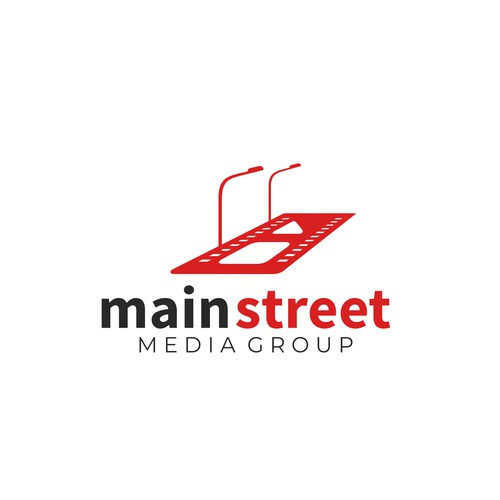 Street logo with the title 'Main Street Logo for Media Group'