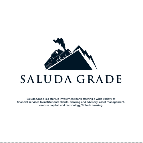 Train logo with the title 'SALUDA GRADE logo'