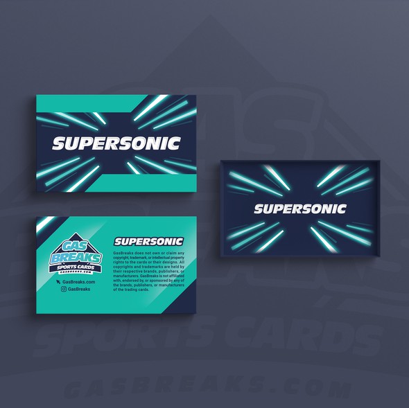 Geometric packaging with the title 'Custom Trading Card Packaging Design'