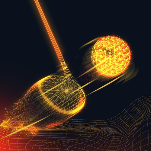 Sports artwork with the title 'Golf Digest Illustration'