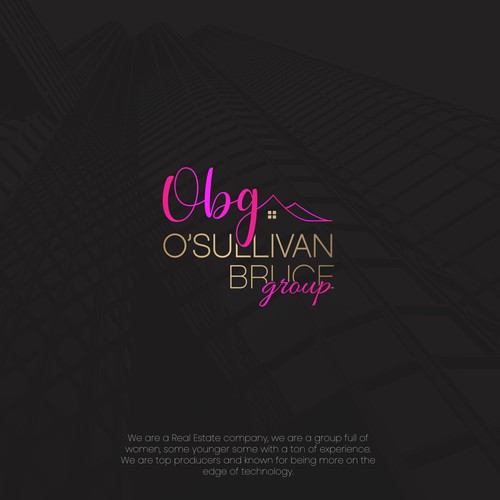 Sans serif logo with the title 'Logo design - Real Estate company'