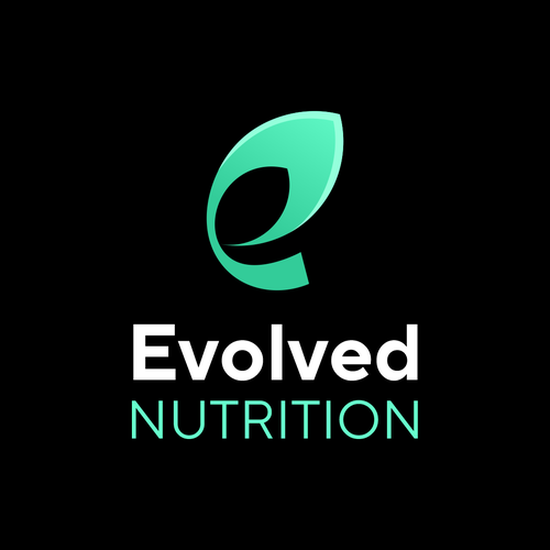 E design with the title 'Bold Leaf Logo for Evolved Nutrition'