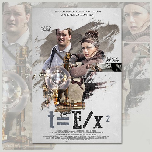 Movie design with the title 'T=e/x2 Movie poster'