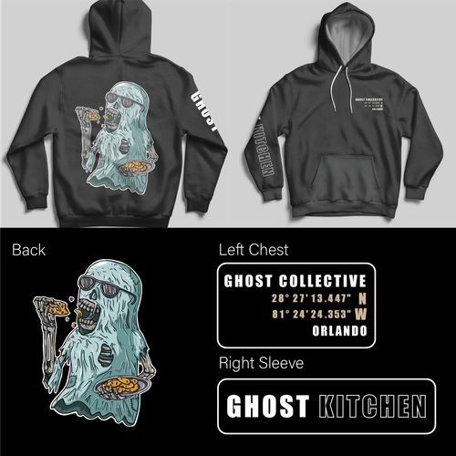Jacket design with the title 'Ghost and Cookies'