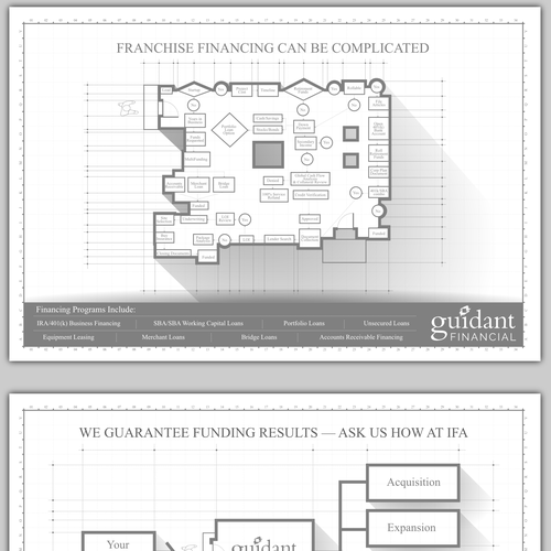 Architecture design with the title 'Create a small business financing "construction plan" invitation'