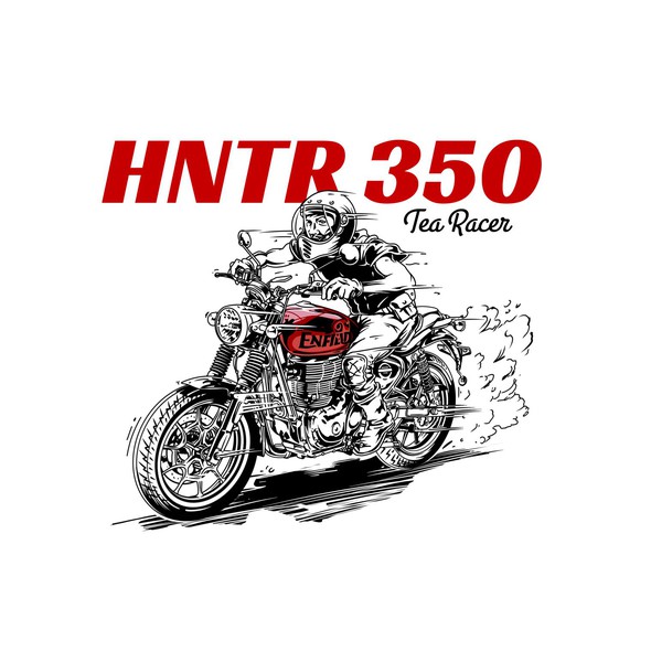 Automotive t-shirt with the title 'HNTR 350 T-Shirt Design'
