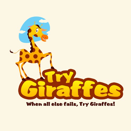 Giraffe logo with the title 'Fun Creative Cartoon Logo for Health Supplements'