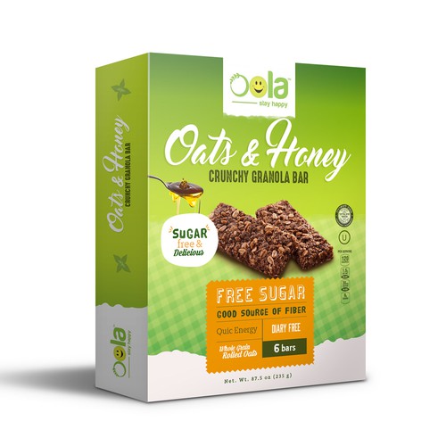 Typography packaging with the title 'Oats & Honey'