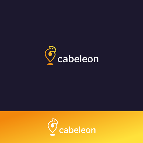 Chameleon design with the title 'A concept logo for cab'