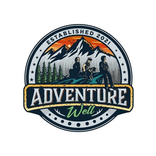 Badge brand with the title 'Adventure Well'
