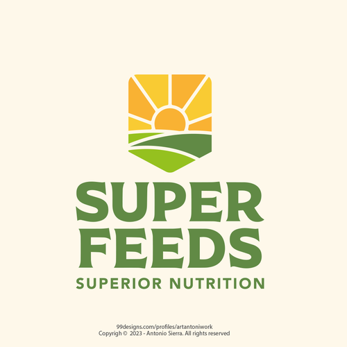 Eco design with the title 'SUPER FEEDS'
