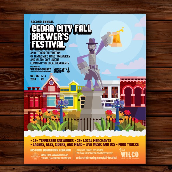 Tennessee design with the title 'Cedar City Fall Brewer's Festival'