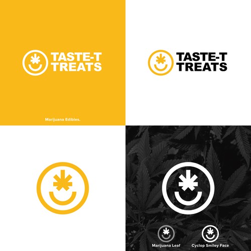 Smile design with the title 'Marijuana Logo'