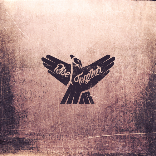 Hand design with the title 'Rise Together Logo'