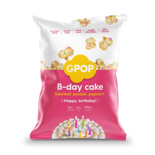 Modern packaging with the title 'GPOP'