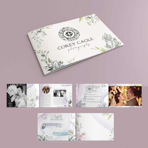 Editorial design with the title 'Pretty Photography Pricing Sheets'