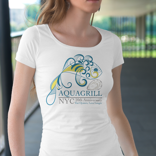 Anniversary t-shirt with the title 'Clean Design, Simple Colours'