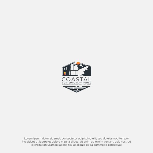 Contemporary brand with the title 'Coastal Contemporary Homes Logo'